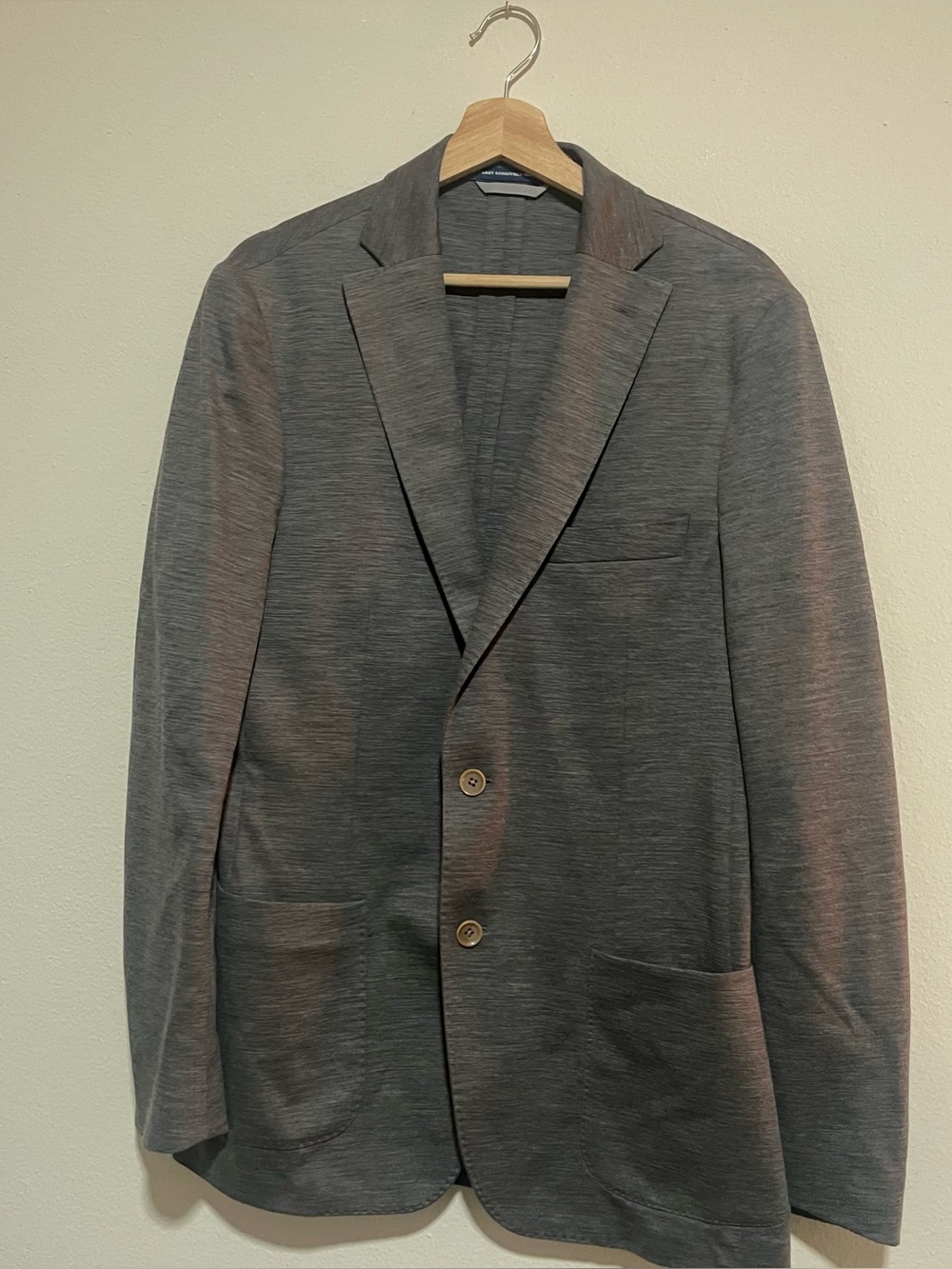Hart Schaffner Max Gray New York Fit Merino Knit Wool Blazer, Size 40R